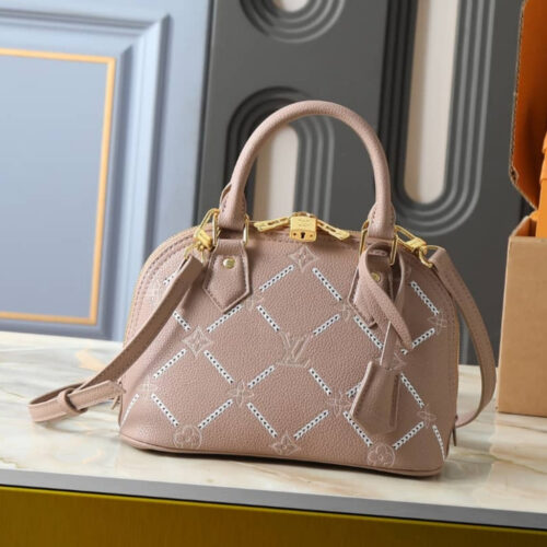 Alternative view of Louis Vuitton Alma BB Monogram Empreint Couturee Handbag Hazelnut 23cm M28458