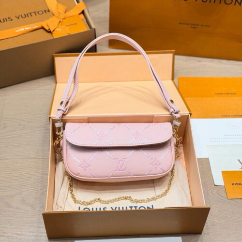 Alternative view of Louis Vuitton Wallet On Chain Ivy Monogram Empreint Couturee Shoulder Bag Light Pink 22cm M29502