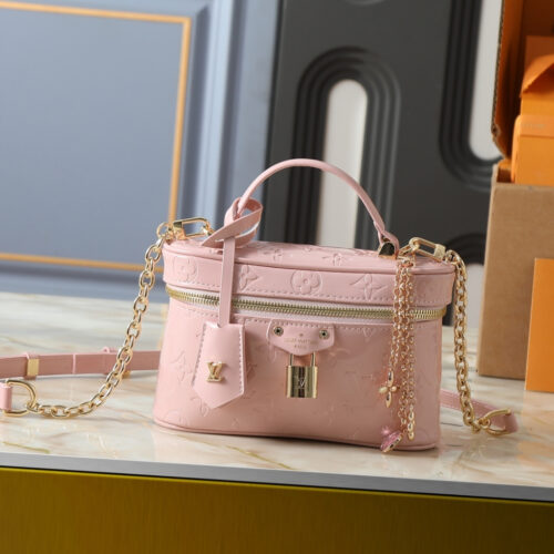 Alternative view of Louis Vuitton Vanity Chain Pouch Monogram Empreint Handbag Light Pink 19cm