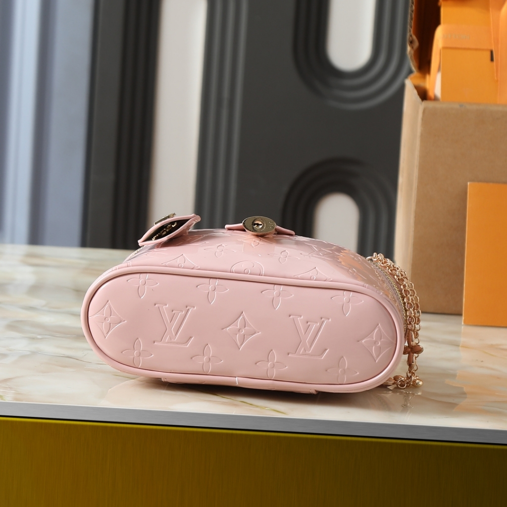Louis Vuitton Vanity Chain Pouch Monogram Empreint Handbag Light Pink 19cm - Image 5