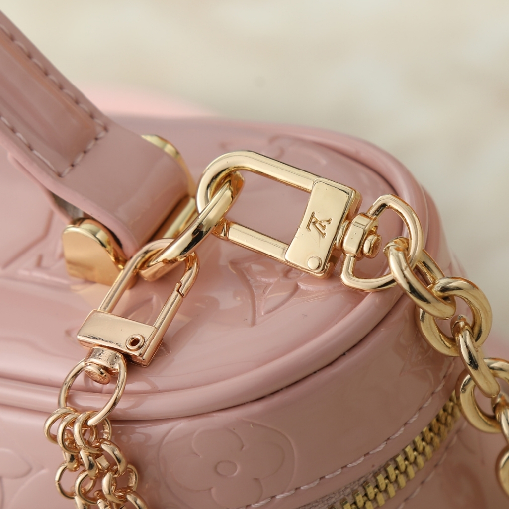 Louis Vuitton Vanity Chain Pouch Monogram Empreint Handbag Light Pink 19cm - Image 7
