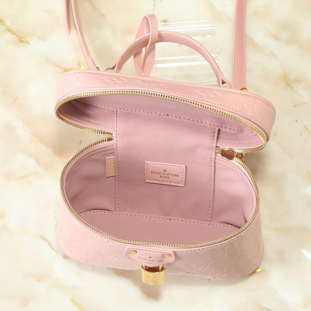 Louis Vuitton Vanity Chain Pouch Monogram Empreint Handbag Light Pink 19cm - Image 9