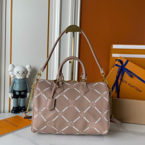 Alternative view of Louis Vuitton Speedy Bandoulière 30 Monogram Empreinte Couture Handbag Hazelnut 30cm
