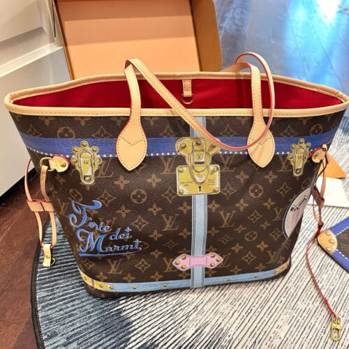 Alternative view of Louis Vuitton Summer Trunks Neverfull MM Monogram Canvas Tote Bag Multicolor 32cm