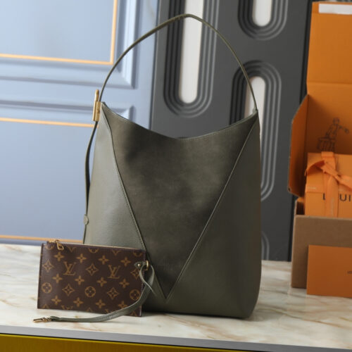Alternative view of Louis Vuitton Low Key Hobo MM Grained And Suede Hobo Bag Dark Fango 31cm M29144