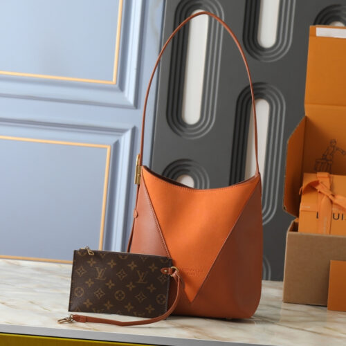 Alternative view of Louis Vuitton Low Key Hobo MM Grained And Suede Hobo Bag Cognac 28cm M29156