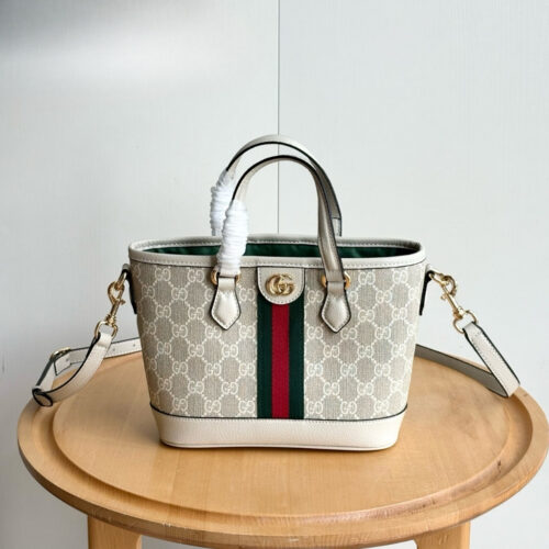 Alternative view of Gucci Ophidia Small GG Monogram Tote Beige And White 22Cm 836848 FAE0J 9643