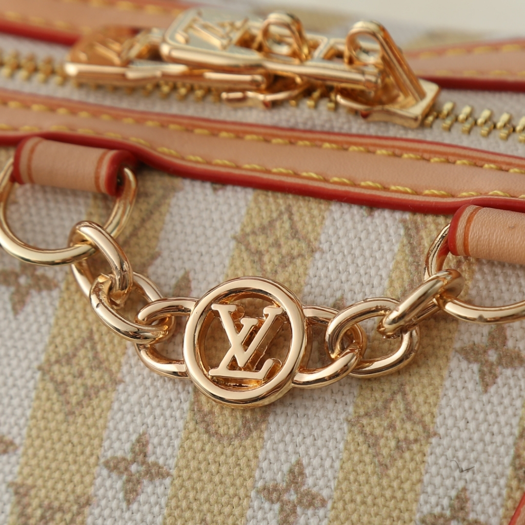 Louis Vuitton Speedy Bandoulière 25 Monogram Canvas Handbag LV Stamp Nude Rose 25cm - Image 6