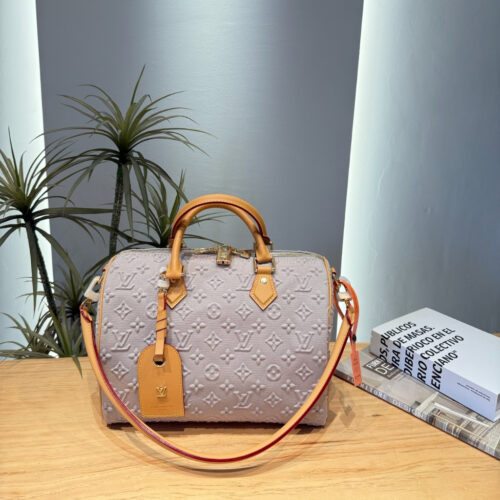 Alternative view of Louis Vuitton Speedy Soft 30 Monogram Emblème Handbag Gray 30cm