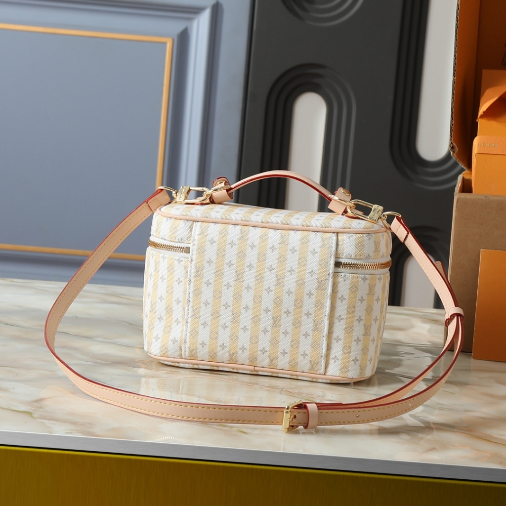 Louis Vuitton Nice Mini Monogram Canvas Handbag Banana Yellow 20cm M28702 - Image 4