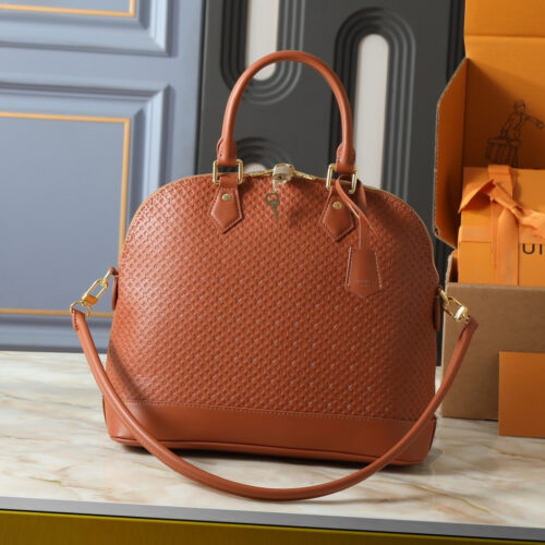 Alternative view of Louis Vuitton Alma MM Soft Minigram Canvas Handbag Noisette 37cm M28517