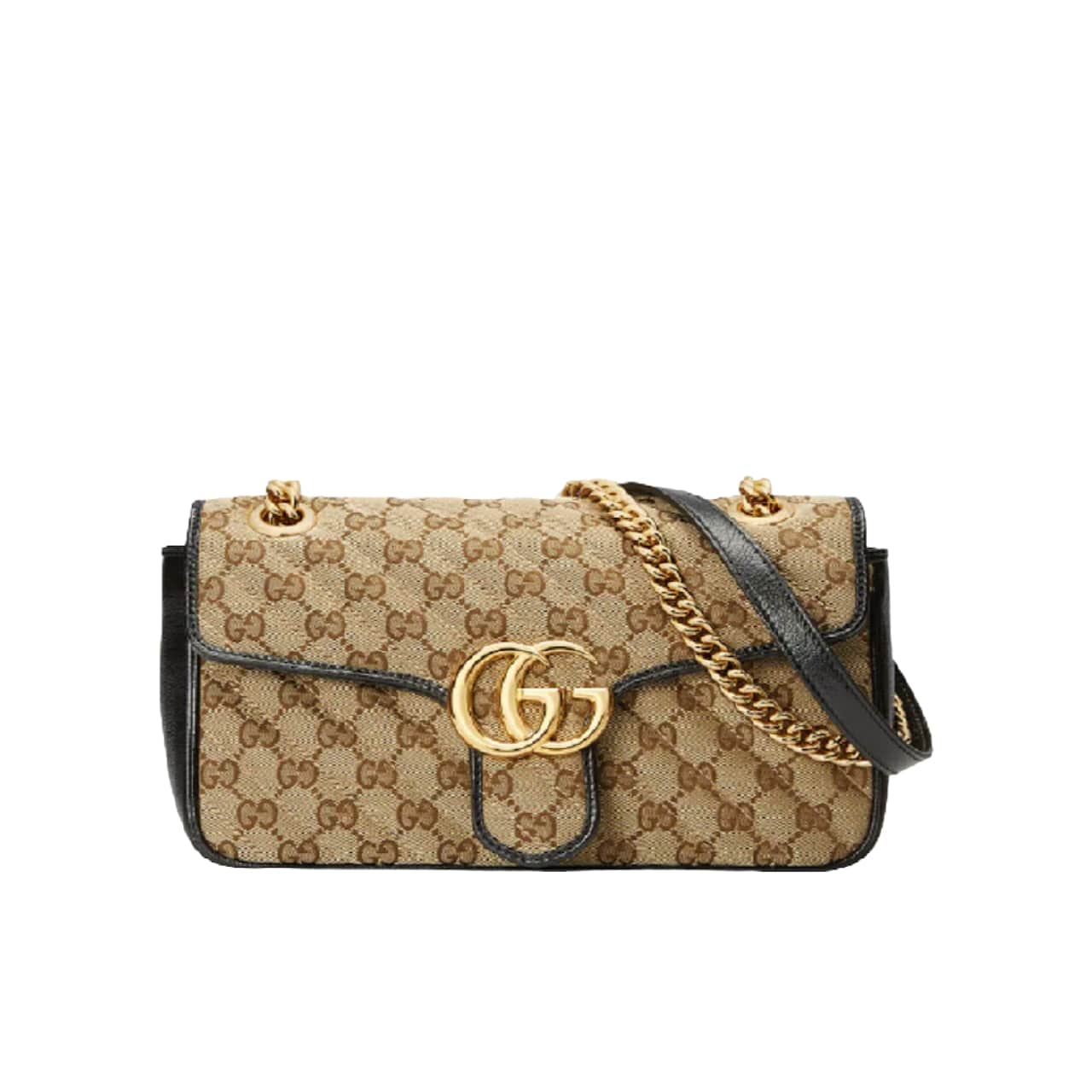 Gucci GG Marmont Small GG Supreme Canvas Shoulder Bag Beige 26cm 443497 HVKEG 9772