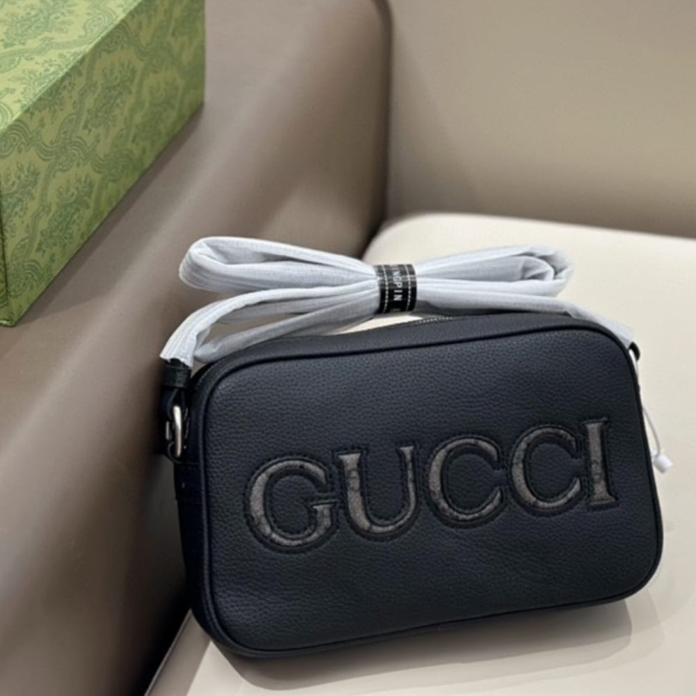 Gucci Mini Grained Leather Shoulder Bag Black 23cm 768391 AACYX 8446 - Image 3