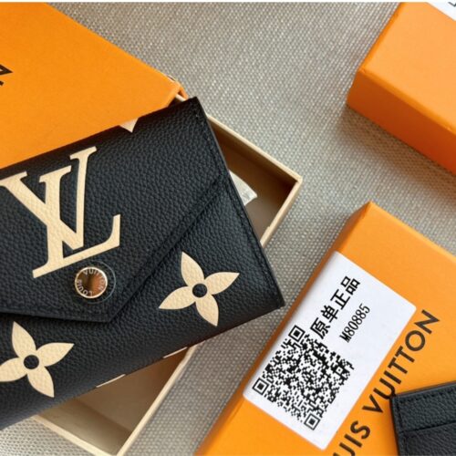 Alternative view of Louis Vuitton Victorine Monogram Empreinte Wallet Black 12cm M80968
