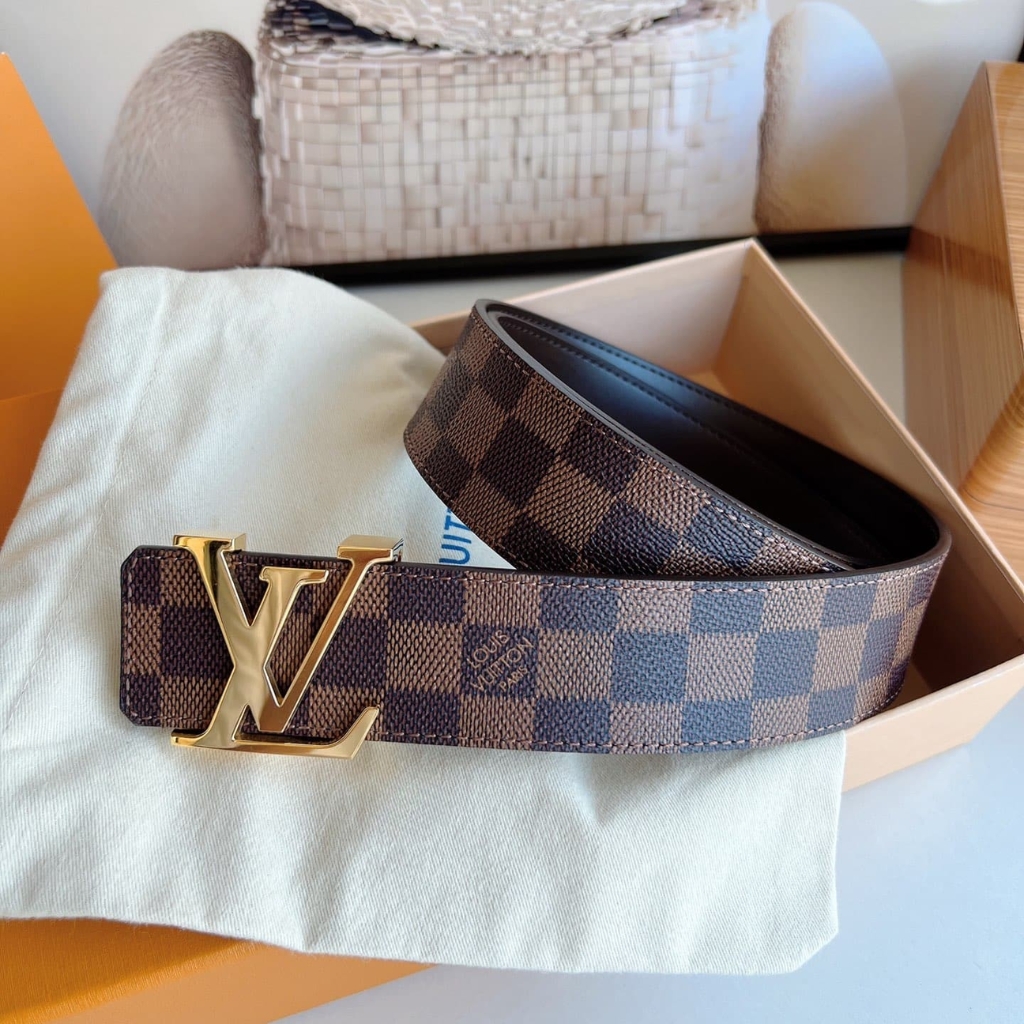 Louis Vuitton LV Iconic Reversible Damier Ebene Canvas Belt Brown 25mm M0568U - Image 4