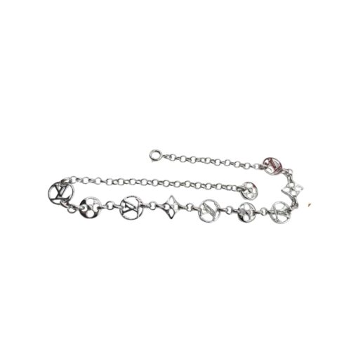 Louis Vuitton Monogram Silver Tone Necklace