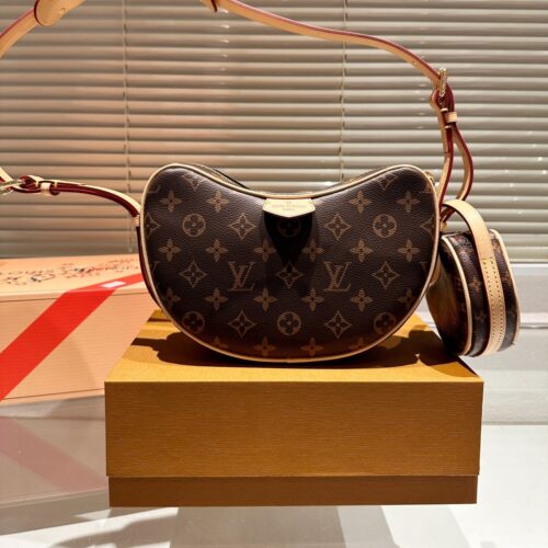 Alternative view of Louis Vuitton Croissant MM Monogram Canvas Shoulder Bag Brown 25Cm M46828