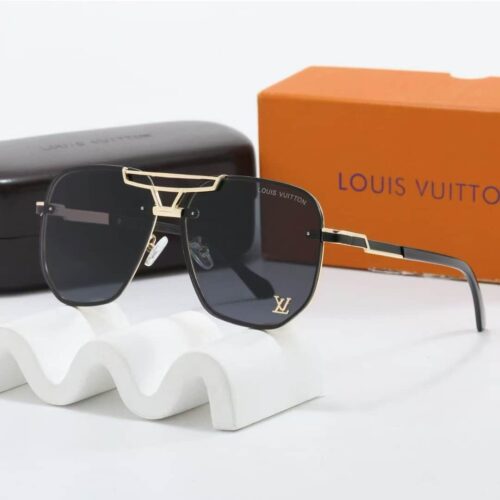 Alternative view of Louis Vuitton Prestige Aviator Sunglasses Black Gold