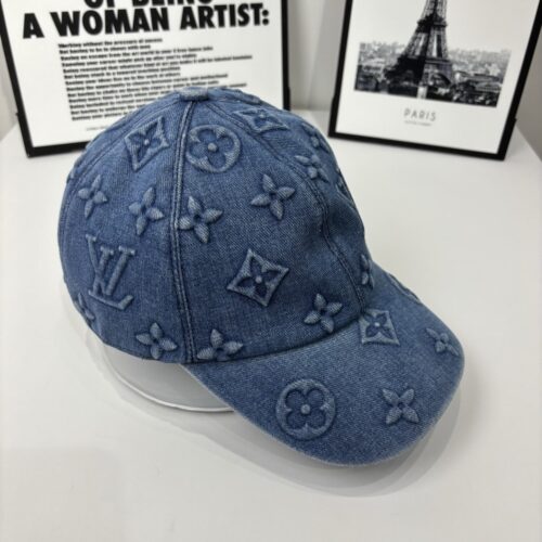 Alternative view of Louis Vuitton Monogram Denim Cap In Blue