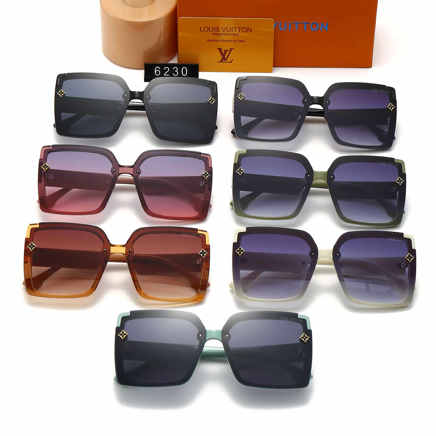Louis Vuitton Monogram Square Acetate Sunglasses Brown - Image 3