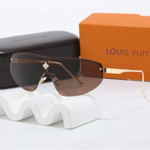 Alternative view of Louis Vuitton Cyclone Mask Sunglasses Brown Silver