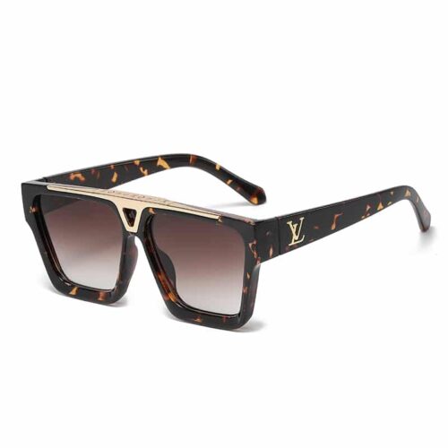 Alternative view of Louis Vuitton 1 1 Evidence Square Sunglasses Leopard Print