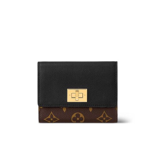 Louis Vuitton Victorine On My Side Monogram Canvas Wallet Black 12cm M82640