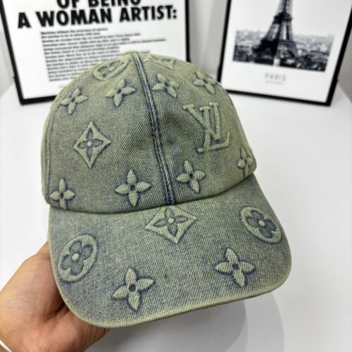 Alternative view of Louis Vuitton Monogram Denim Cap Washed Blue