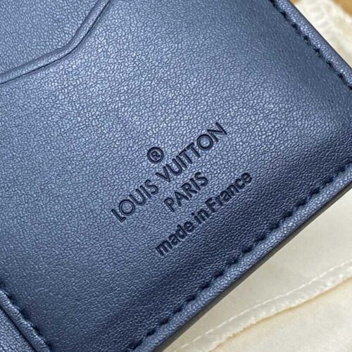 Alternative view of Louis Vuitton Pocket Organizer Monogram Shadow Leather Wallet Ink Blue 11.1cm M83378