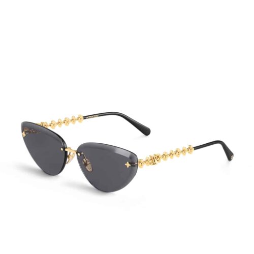 Louis Vuitton LV Bloom Cat Eye Acetate And Metal Sunglasses Black Z2138U
