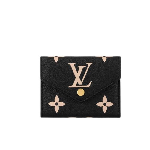 Louis Vuitton Victorine Monogram Empreinte Wallet Black 12cm M80968