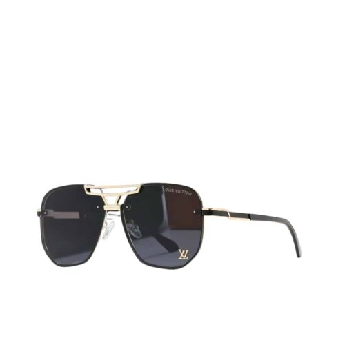 Louis Vuitton Prestige Aviator Sunglasses Black Gold