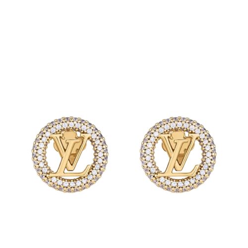Louis Vuitton Louise By Night Crystal Gold Tone Earrings M00757