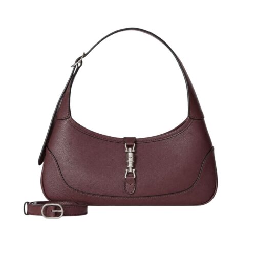 Gucci Jackie Slim Medium Leather Shoulder Bag Rosso Ancora 27Cm