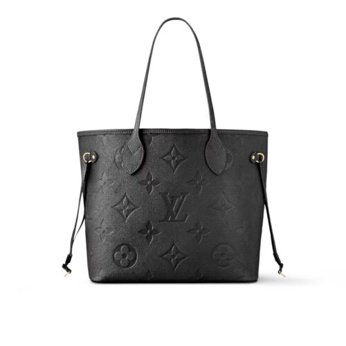 Louis Vuitton Neverfull MM Monogram Empreinte Tote Bag Black 31cm M45685