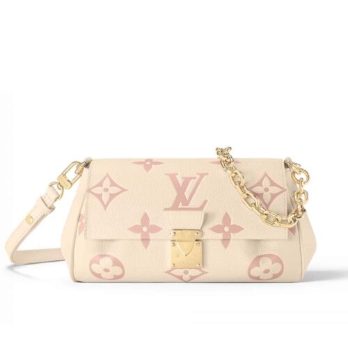 Louis Vuitton Favorite Leather Shoulder Bag Cream And Rose Trianon 23cm M46393