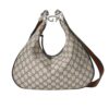 Gucci GG Attache Medium GG Supreme Canvas Shoulder Bag Beige Blue 35Cm 702823 96GRN 4082