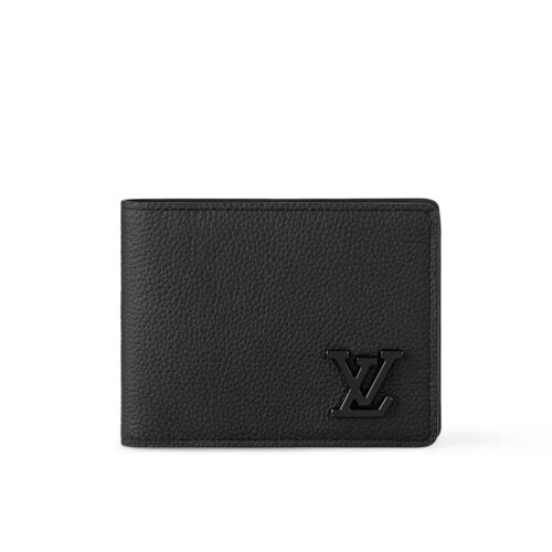 Louis Vuitton Multiple Leather Wallet Black 11cm M69829