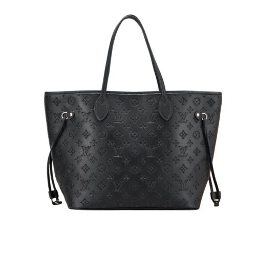 Louis Vuitton Neverfull MM Monogram Empreinte Tote Bag Black 31cm