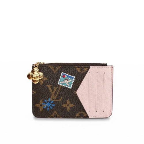 Louis Vuitton Romy Monogram Snowy Pearl Canvas Card Holder Wallet 12cm M15333