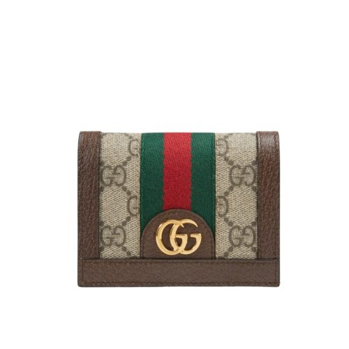 Gucci Ophidia Card Case Wallet GG Supreme Canvas Brown 11cm 523155 96IWG 8745