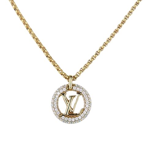 Louis Vuitton Louise By Night Crystal Gold Tone Necklace M00759