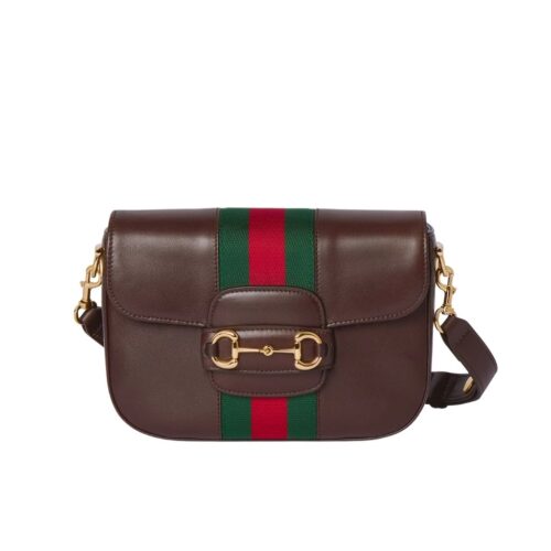 Gucci Horsebit 1955 Small Leather Shoulder Bag Dark Brown 21Cm 866762 AAGIQ 2051