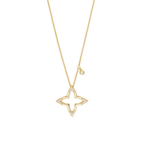 Louis Vuitton Ombre Blossom Diamond Pendant Necklace Gold Q03083