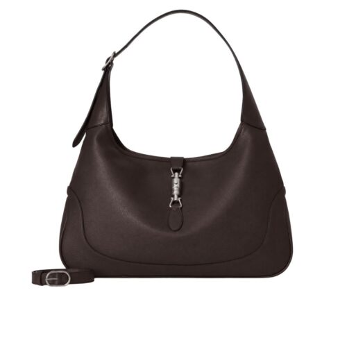 Gucci Jackie 1961 Large Leather Shoulder Bag Chocolate 40Cm