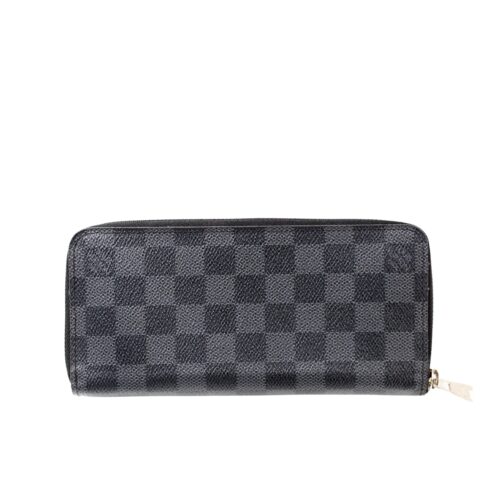 Louis Vuitton Zippy Damier Canvas Wallet Black 20cm N00056