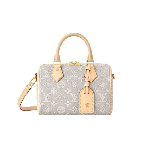 Louis Vuitton Speedy Bandoulière 20 Monogram Emblème Handbag Grey 20cm