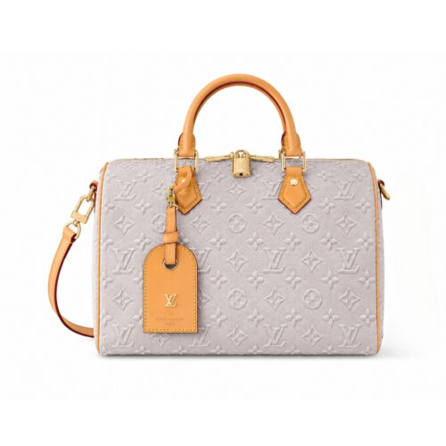 Louis Vuitton Speedy Soft 30 Monogram Emblème Handbag Gray 30cm