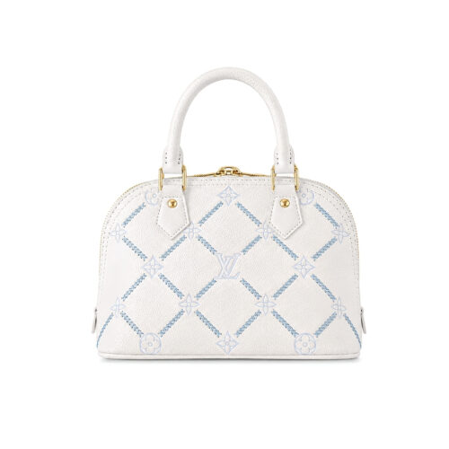 Louis Vuitton Alma BB Monogram Empreint Couturee Handbag Ivory 23cm