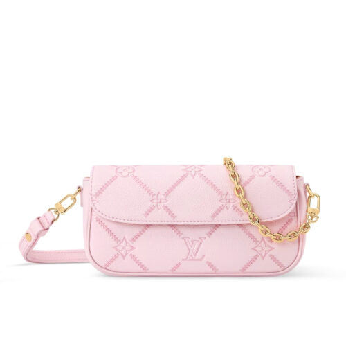 Louis Vuitton Wallet On Chain Ivy Monogram Empreint Couturee Shoulder Bag Light Pink 22cm M29502
